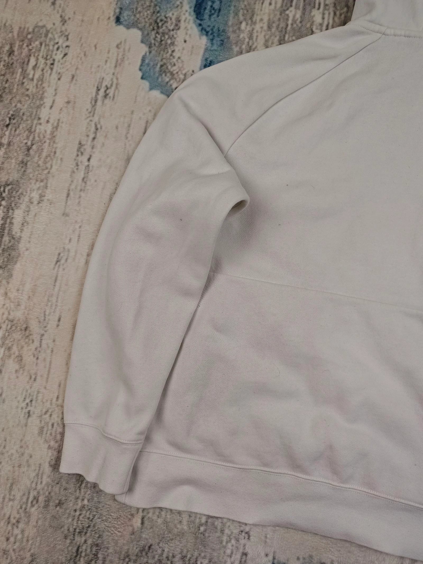 Moletom com capuz Nike Air branco cinza forrado Streetwear Y2K tamanho M – photo 13